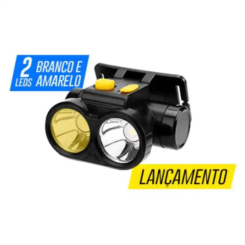Lânterna para Cabeça Brilho ajustável 2 LEDS YG-5202 NSBAO — fotografia 2
