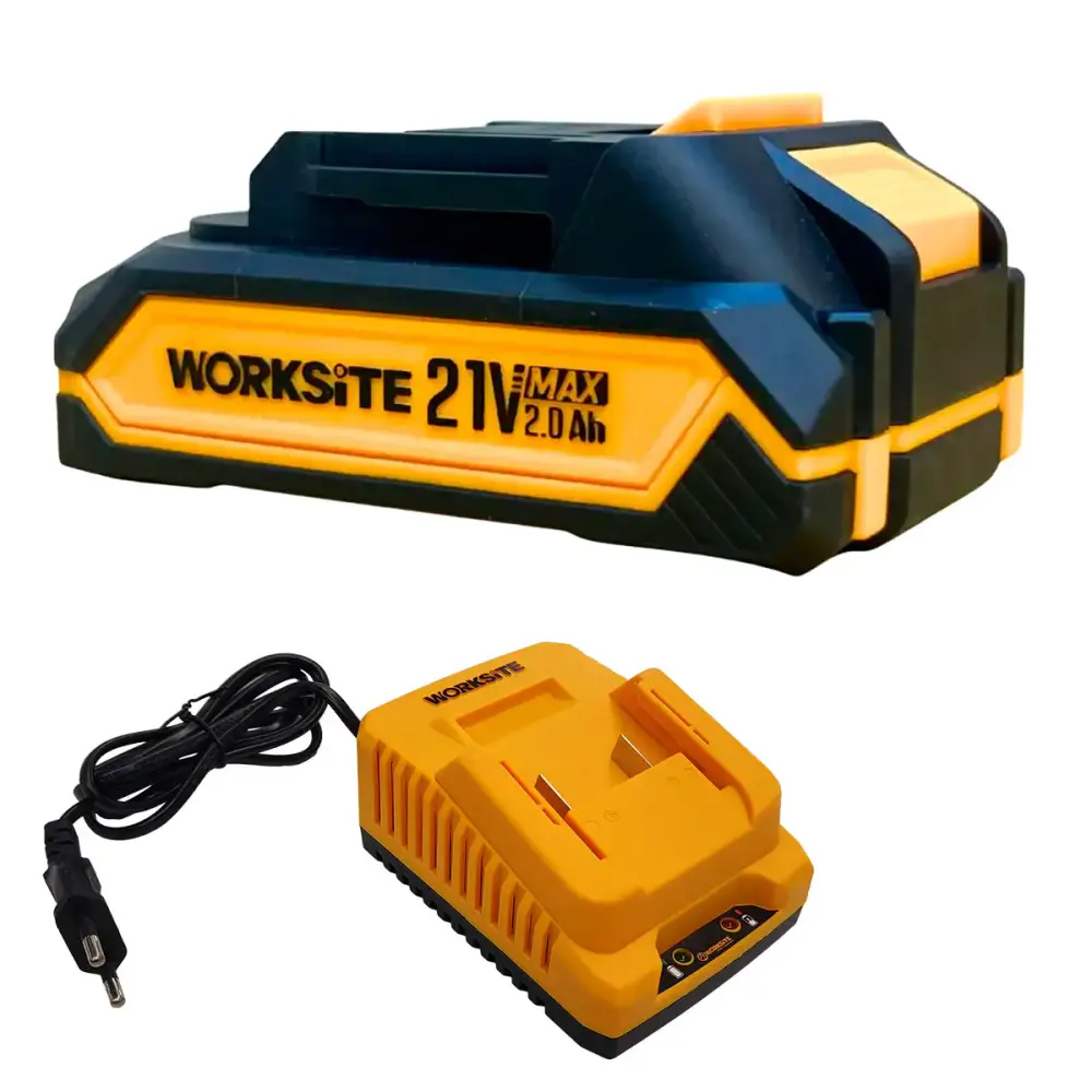Bateria 2.0AH 21V MAX premium li-ion com carregador bivolt EV-MBPL2.0 evald Evald BY Worksite