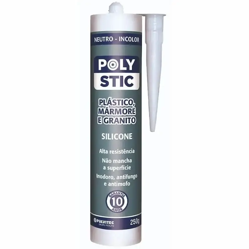 Silicone incolor tubo 250G neutro para pedra mármore ZN142 Pulvitec — fotografia de referência