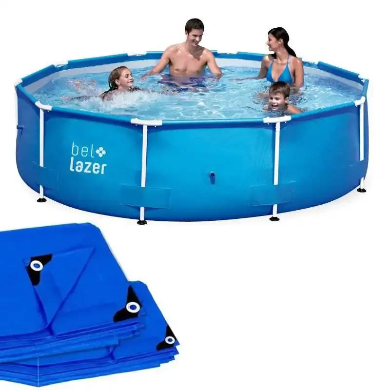 Piscina com Armação 7.000 Litros 366 x 76 CM 510100 com Lona e Capa de Proteção BEL — fotografia 2