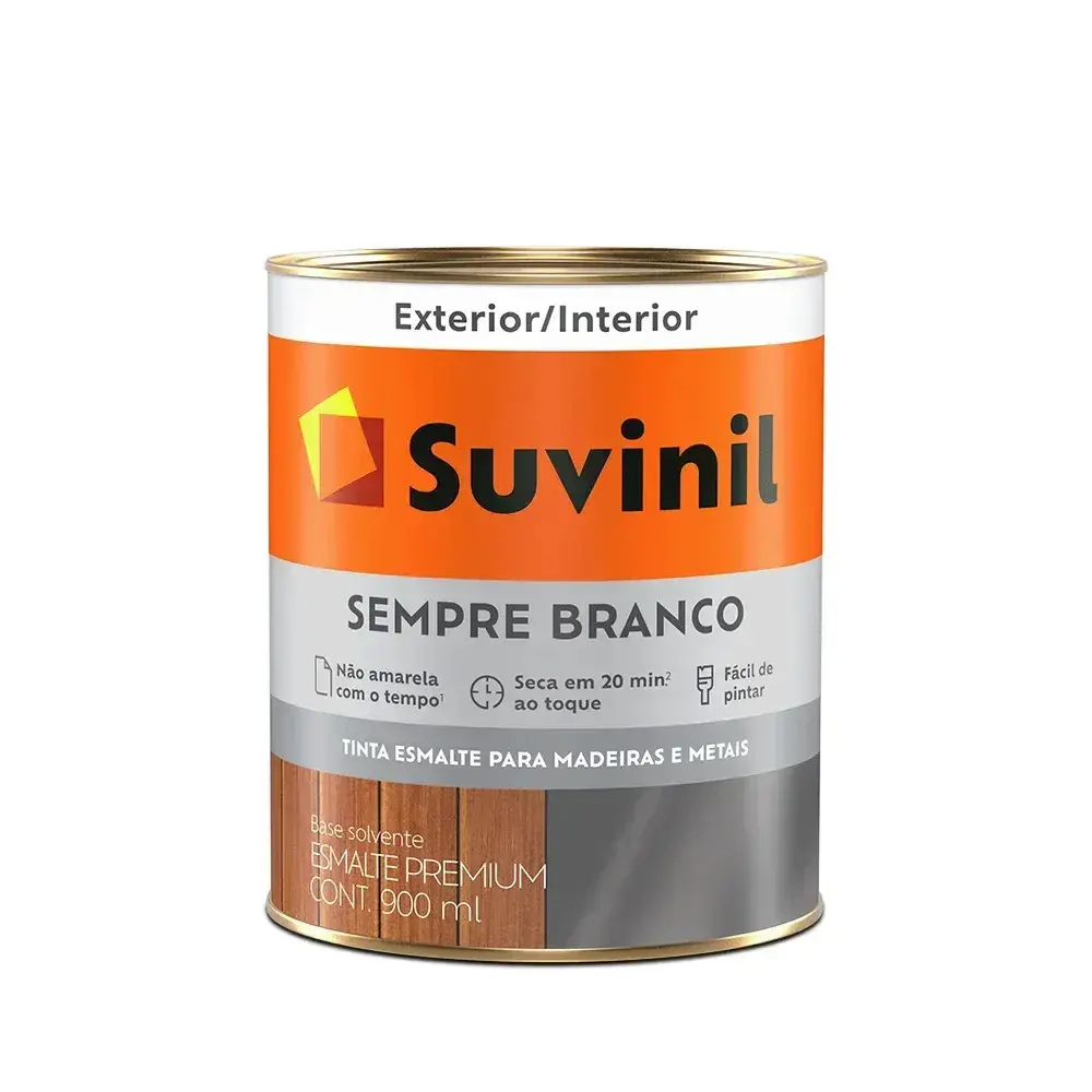 Tinta esmalte sempre branco fosco branca 900ML Suvinil — fotografia 2