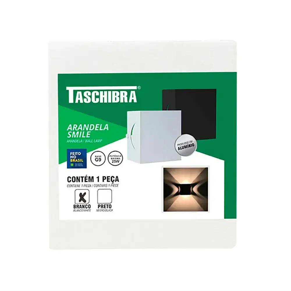 Luminária arandela smile branca 1XG9 25W 250V Taschibra — fotografia 6