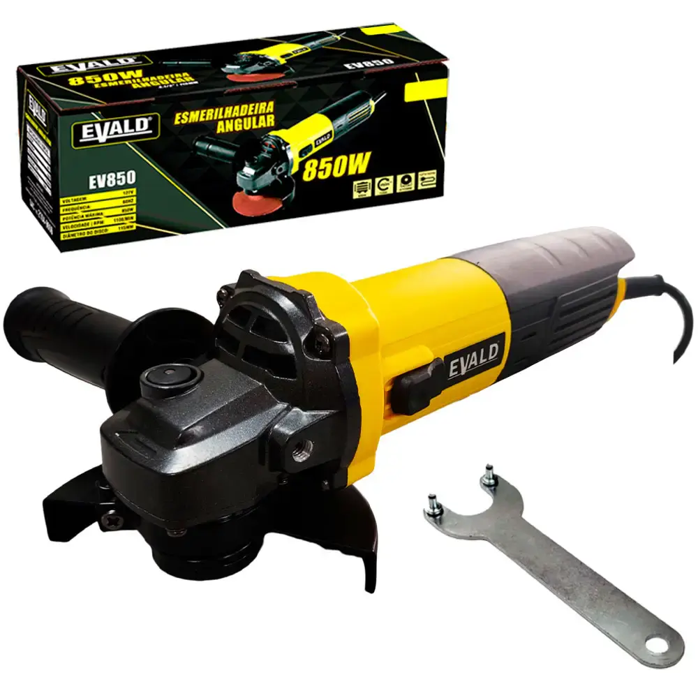 Esmerilhadeira angular 4.1/2 POL 850W 115MM EV850 Evald 110 V