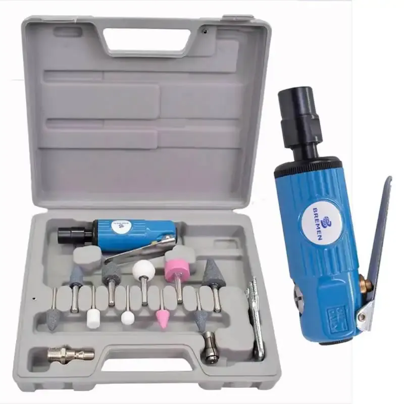 Retífica pneumática 1/4 POL com kit de acessórios 7590 Bremen — fotografia de referência
