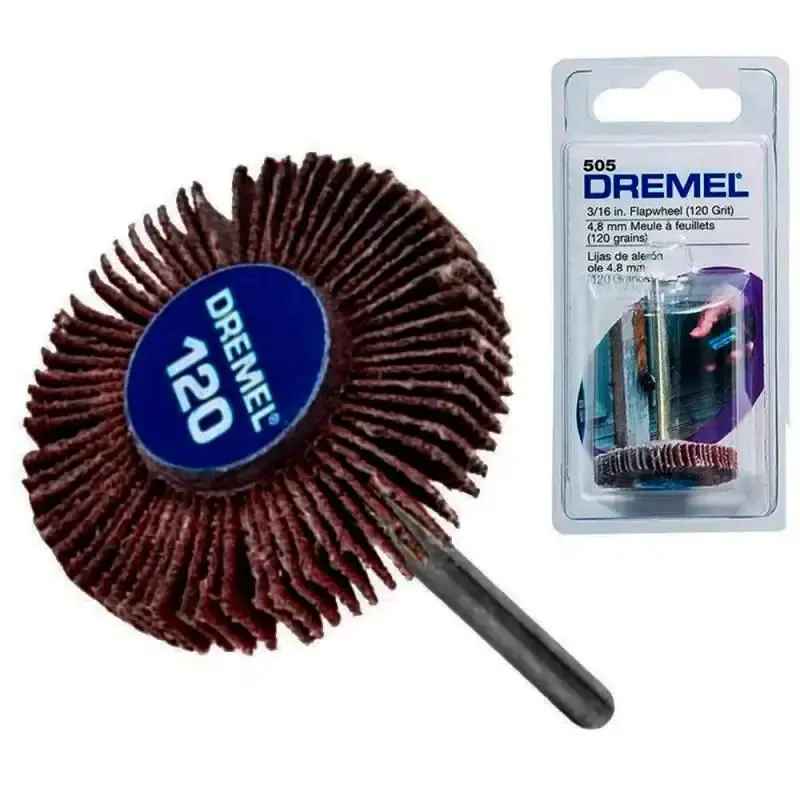 Disco de lixa grana 120 3/16 POL - 4.8MM 505 Dremel — fotografia de referência