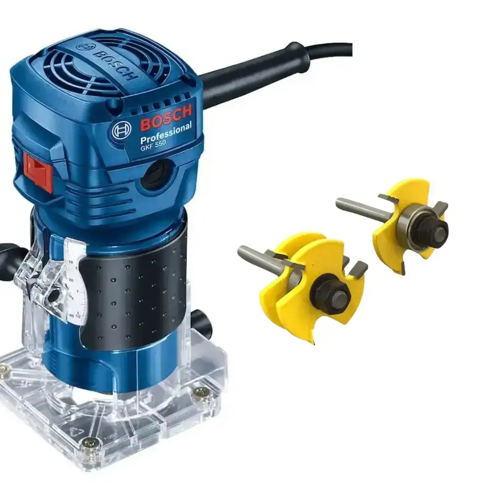 Tupia para laminado 6MM 550W Bosch com fresa macho e fêmea evald 110 V — fotografia de referência