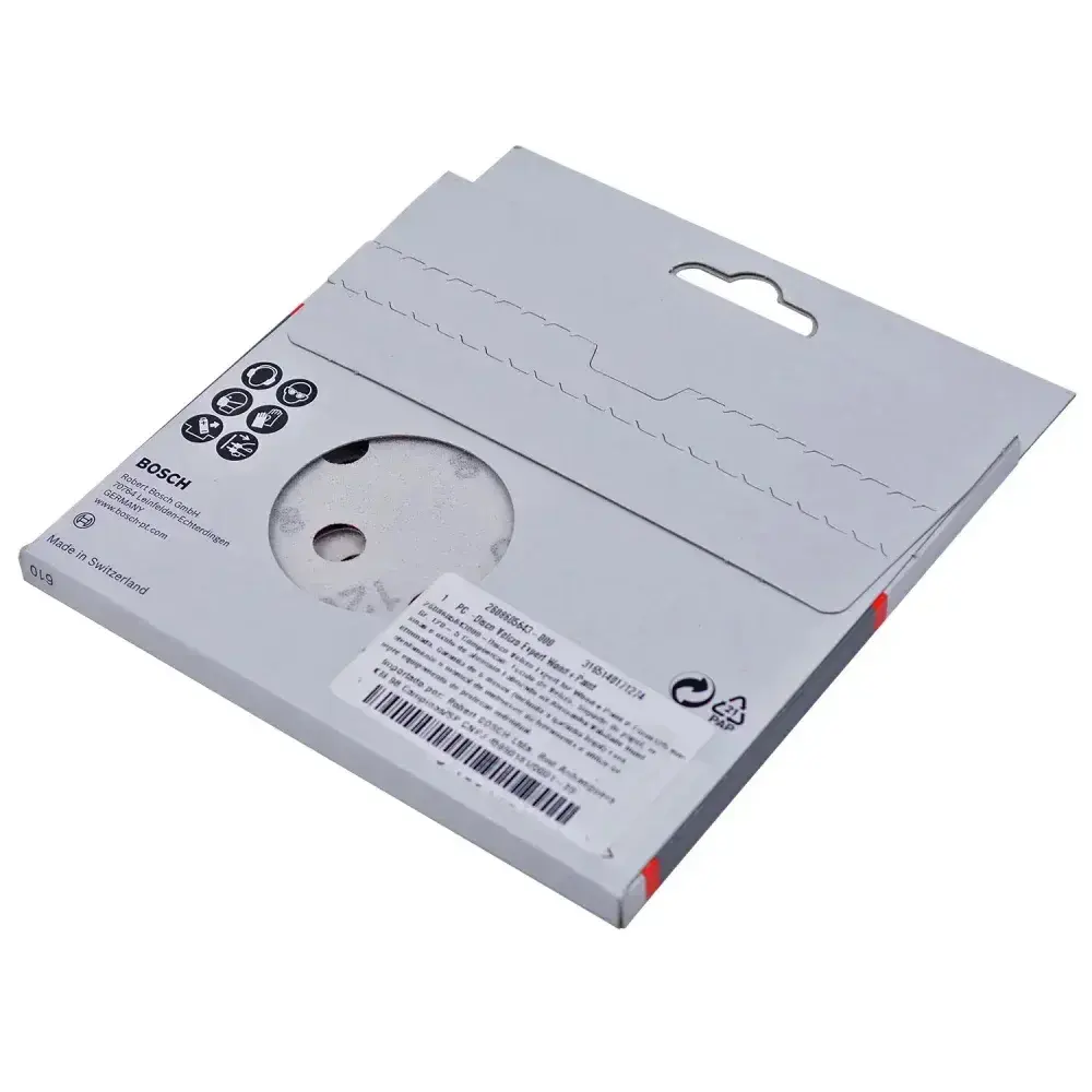 Lixa disco velcro para madeira 5 peç 125MM G120 Bosch — fotografia 10