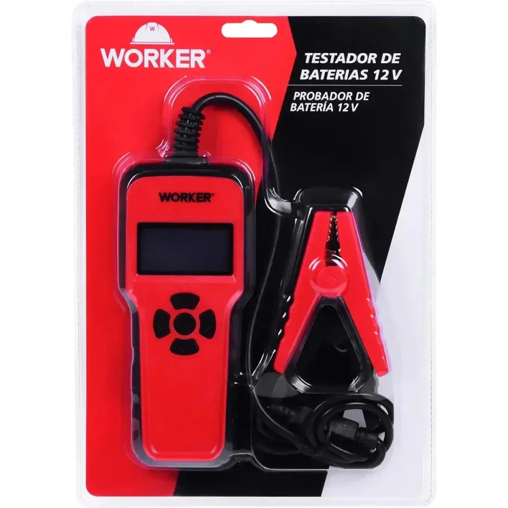 Testador de baterias com display lcd 12V Worker — fotografia 9