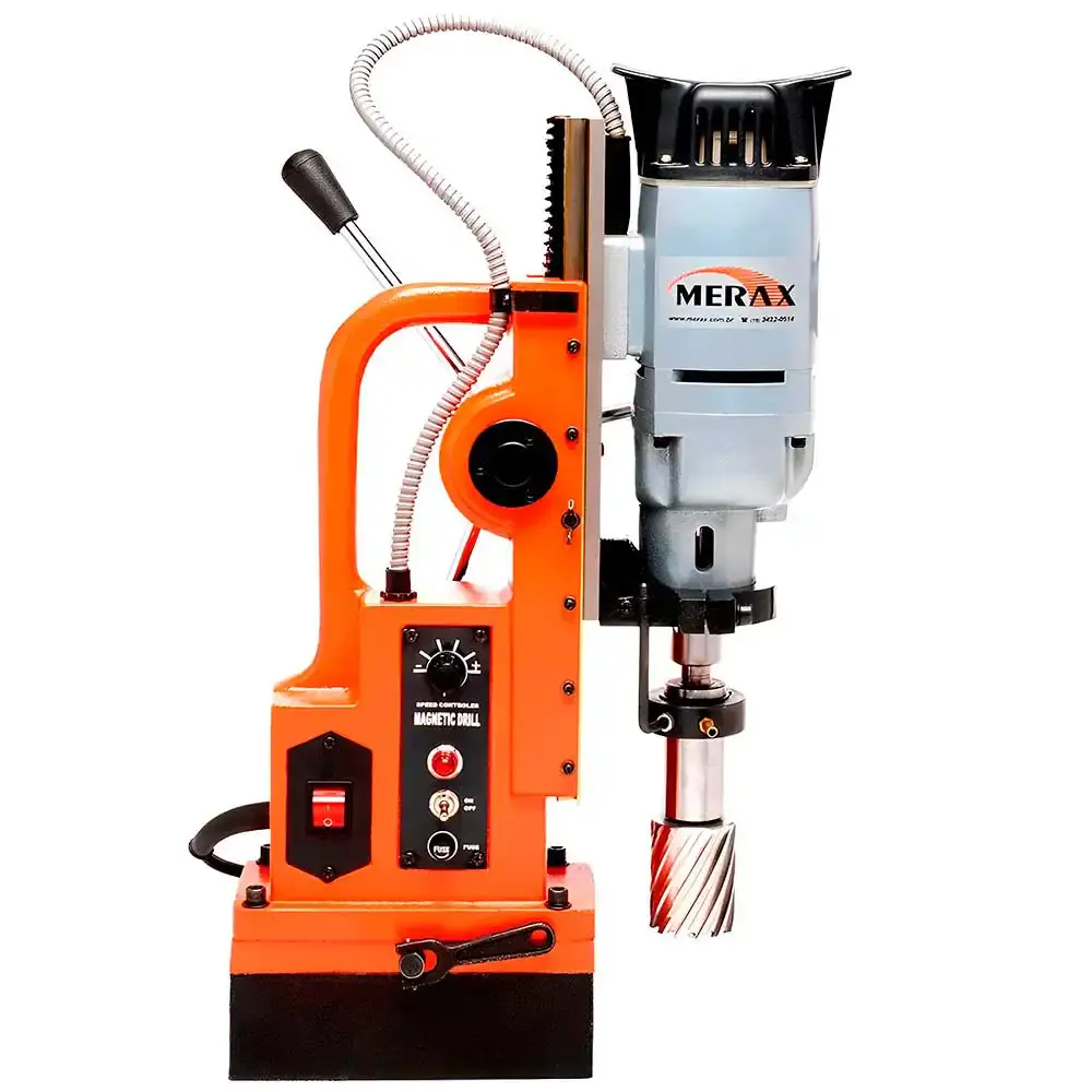Furadeira de base magnética FE-45 1200W com acessórios FE4500B Merax 220 V — fotografia de referência