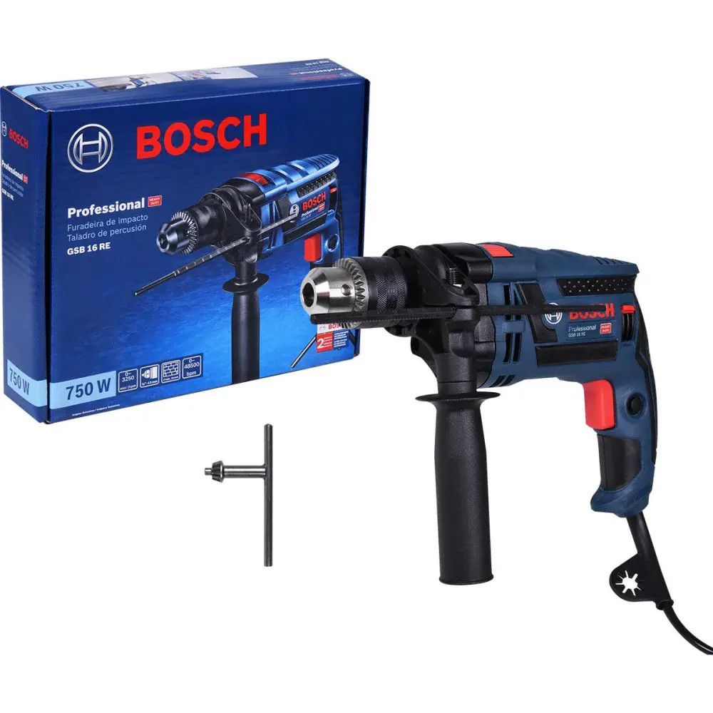Furadeira de impacto GSB16RE 1/2 750W 127V Bosch — fotografia de referência