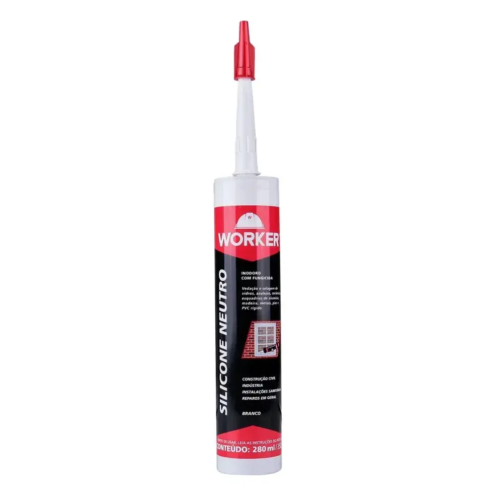 Silicone neutro Worker branco 280ML 350GR — fotografia 2