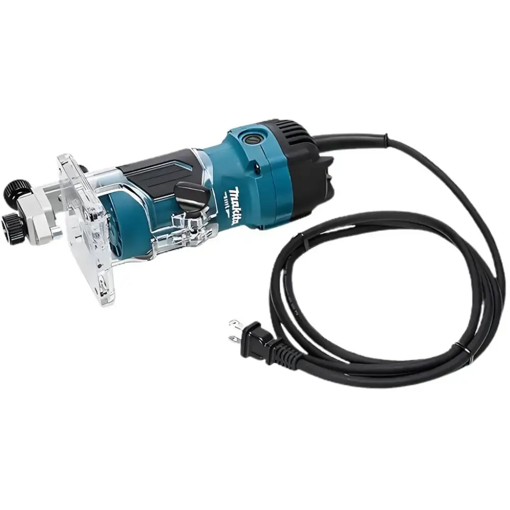 Tupia para laminado 6MM 530W makita com jogo de fresas para madeira 6 MM 3 peças evald 220 V Makita MT — fotografia 4