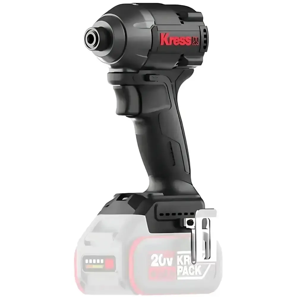 Parafusadeira furadeira impacto 1/2 POL e chave impacto 1/4 POL com bateria 20V carregador Kress — fotografia 3