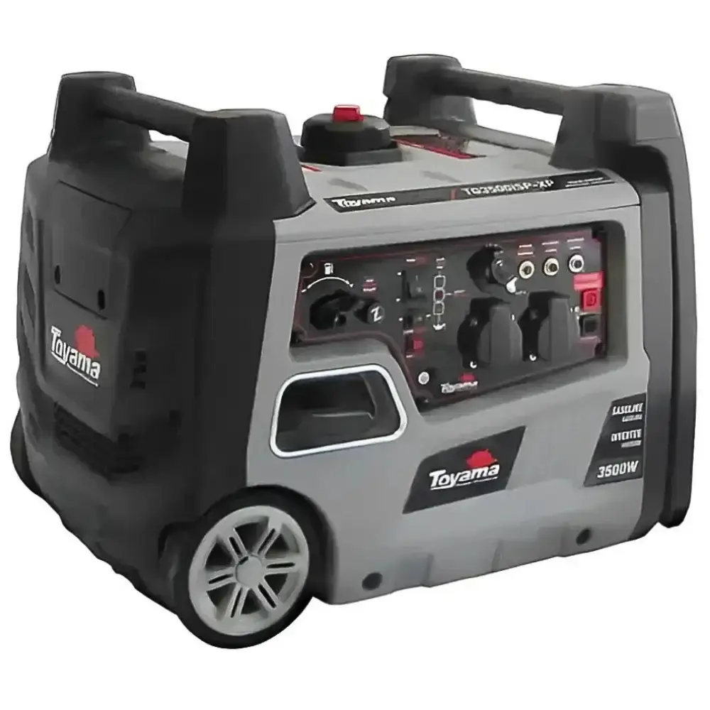 Gerador energia portátil à gasolina 3,5 KVA silencioso partida manual TG3500I Toyama — fotografia de referência