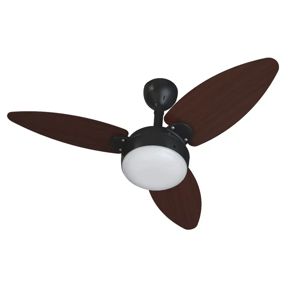Ventilador de teto elluz inverter preto e tabaco 11186 Ventisol — fotografia 3