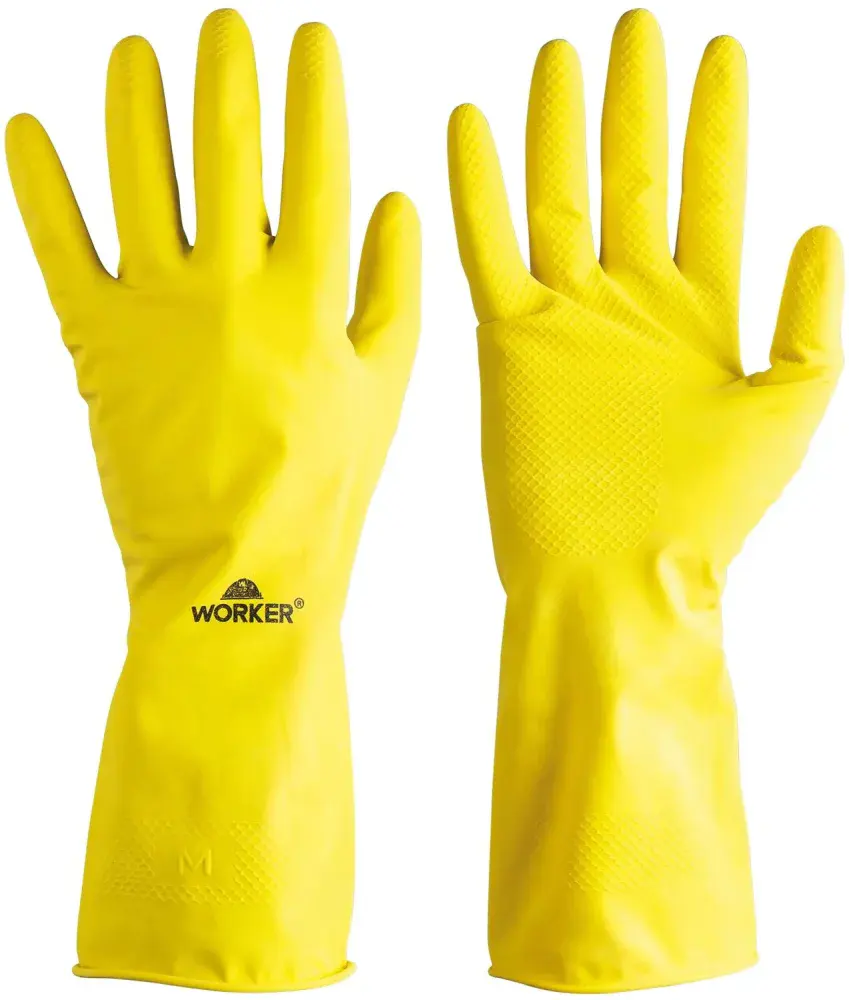 Luva de látex WK46 silver 9 amarelo Worker — fotografia 2