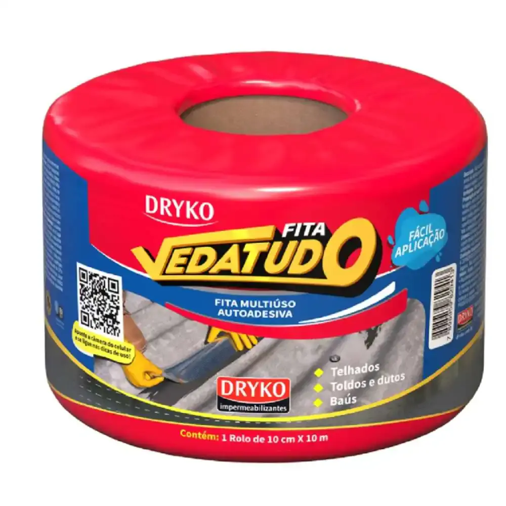 Fita Autoadesiva Asfáltica Vedatudo 10 CM x 10 Metros DRYKO — fotografia de referência