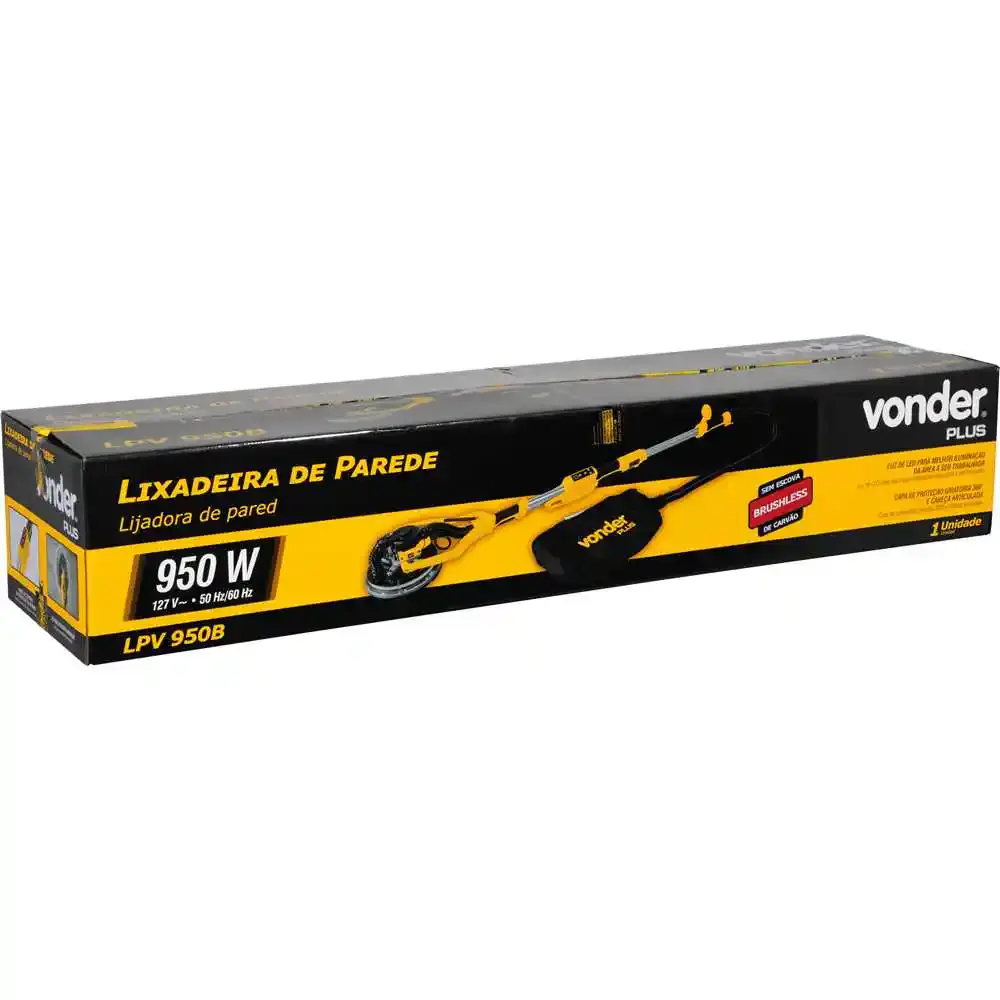 Lixadeira de parede com LED 950W LPV-950B Vonder 110 V — fotografia 2