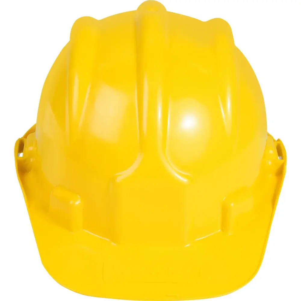 Capacete de proteção amarelo com carneira e aba frontal Worker