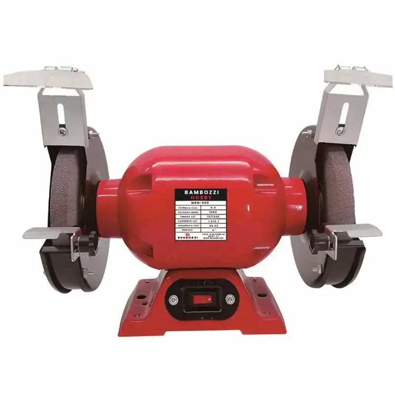 Moto esmeril hobby 0,5CV bivolt MBM-500 Bambozzi — fotografia de referência