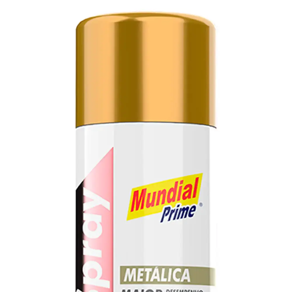 Tinta spray 400ML metálica dourado AE01000060 mundial prime — fotografia 2