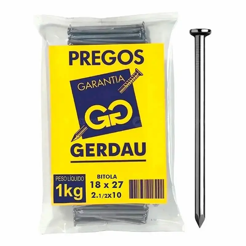 Prego Com Cabeça 18 x 27 Pacote 1KG 117000144 GERDAU — fotografia de referência