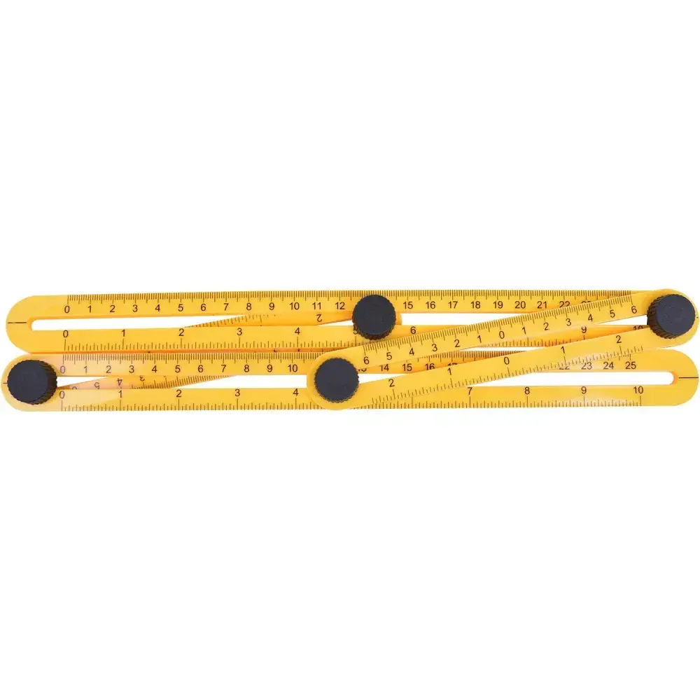 Régua medidora multi ângulo 250X120MM ajustável Bumafer — fotografia 3