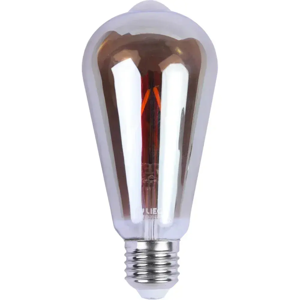 Lâmpada led filamento vintage fumê ST64 bivolt Liege — fotografia 6