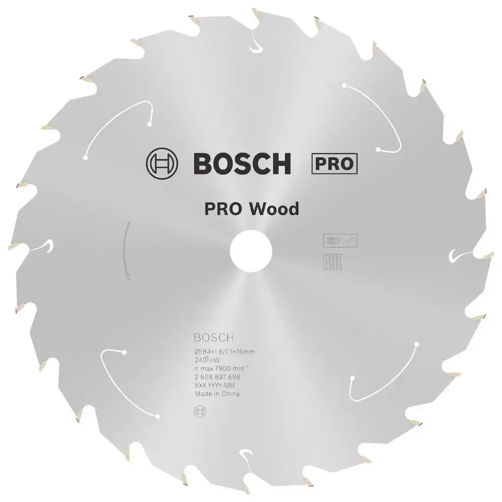 Disco de Corte STD For Wood 184 x 16 MM 24 Dentes BOSCH