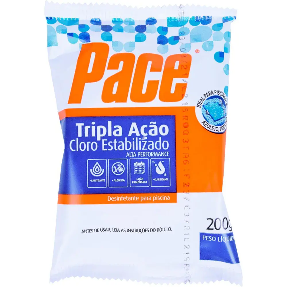 Cloro estabilizador em tablete Pace tripla ação 200G Pace — fotografia 3