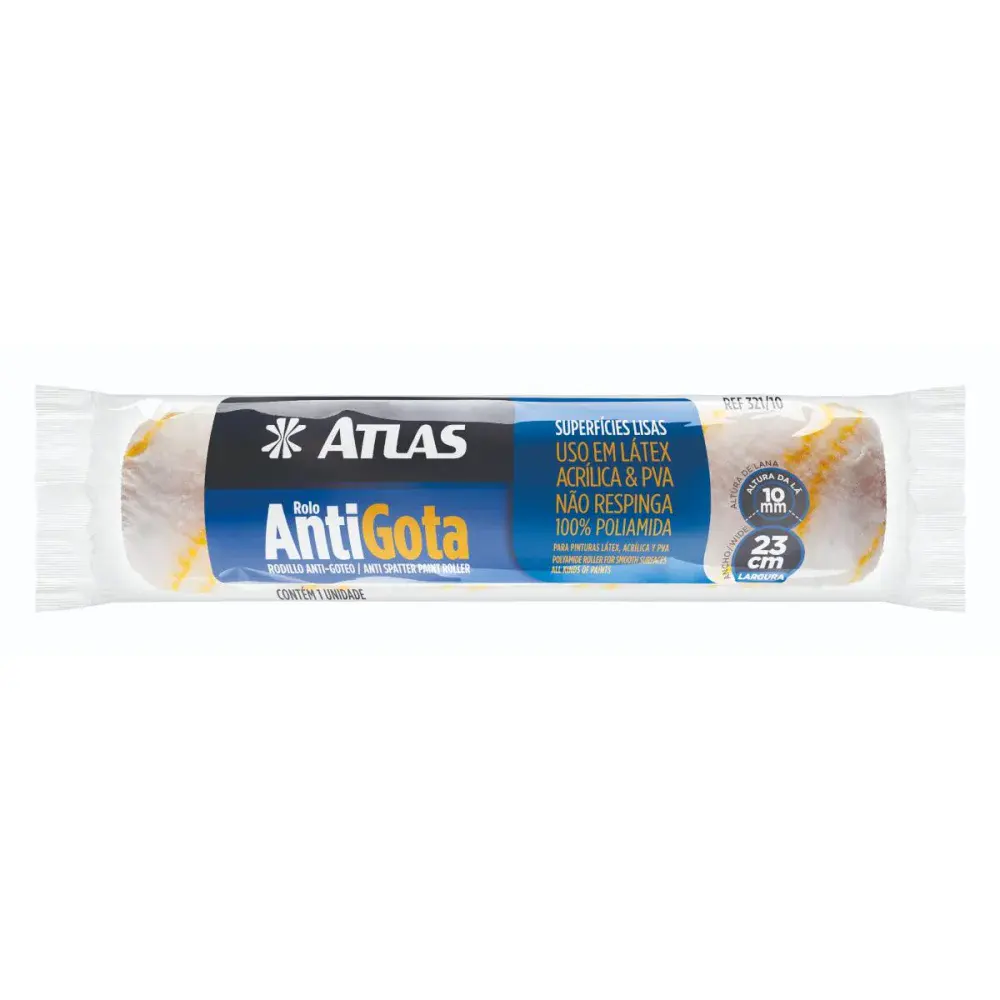 Rolo de lã anti gotas para pintura 23CM Atlas — fotografia de referência