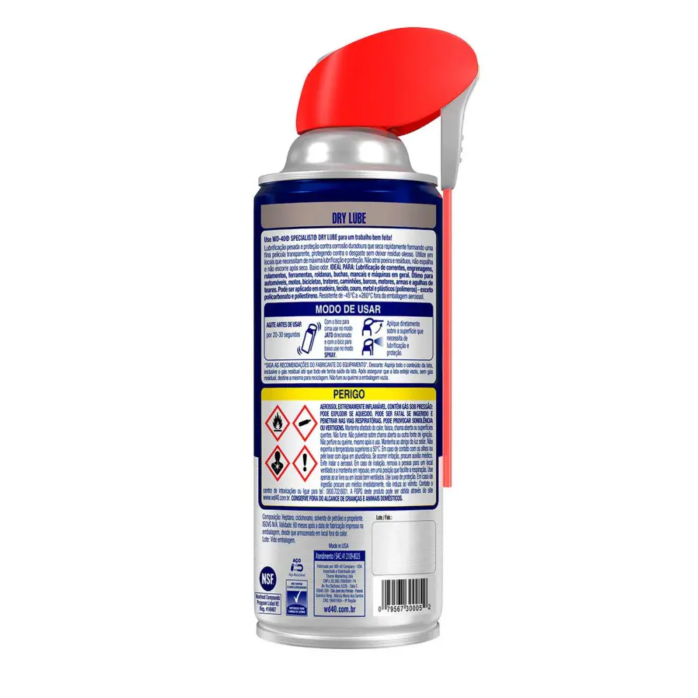 Lubrificante dry lube specialist seco aerossol 400ML Wd-40 — fotografia 4