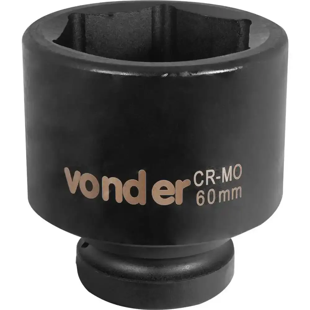 Soquete Sextavado Impacto Encaixe 1 polegada 60MM Cromado VONDER — fotografia 2