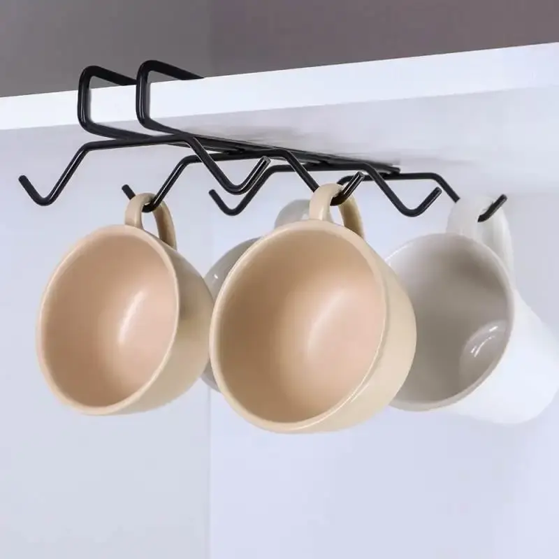 Suporte porta xícaras organizador suspenso viena preto 990007 BEL BEL FIX — fotografia 3