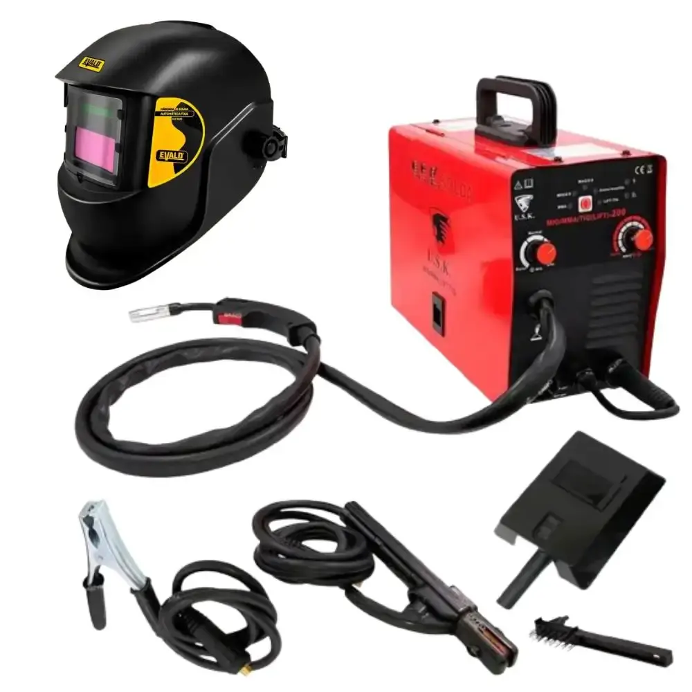 Máquina de solda LIFT-200 220V USK com máscara de solda automática fixa EVF1020/852 evald 220 V — fotografia de referência