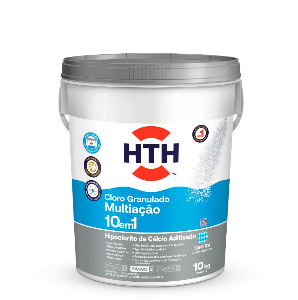 Cloro granulado mineral brilliance 10 em 1 10KG HTH