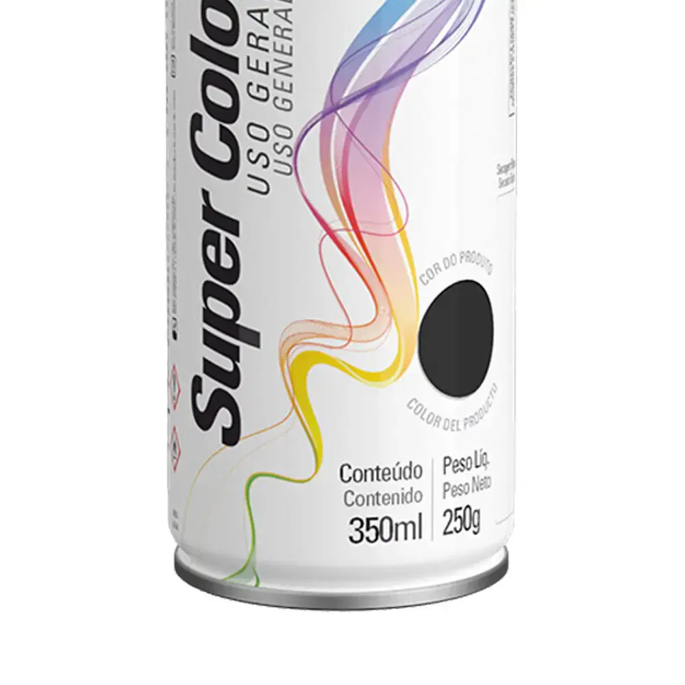 Tinta spray 350ML preto brilhante 23011006900 Tekbond — fotografia 4