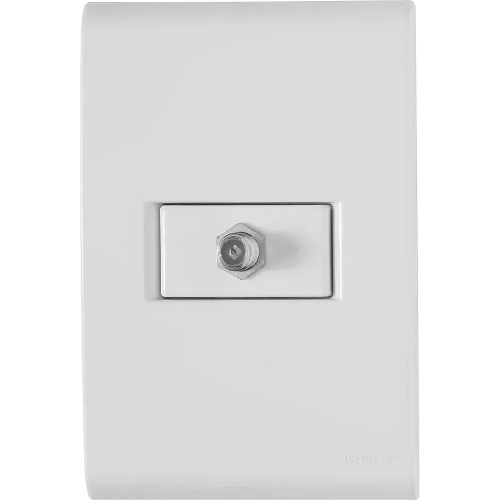 Conjunto 4X2 com 1 tomada tv/sat coaxial branco Tramontina — fotografia 2