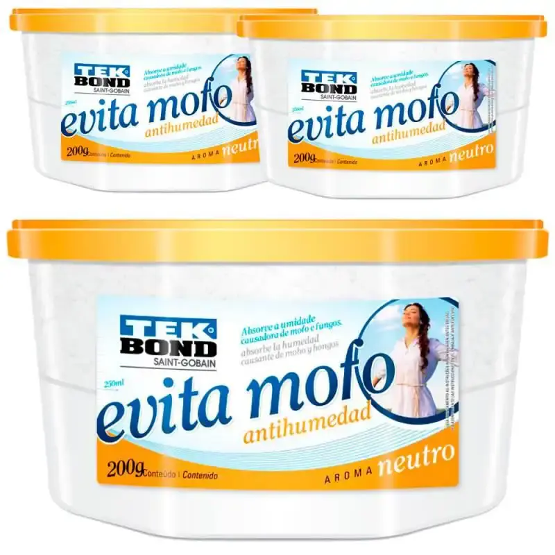 Evita mofo neutro 200 GR kit com 3 unidades Tekbond — fotografia de referência