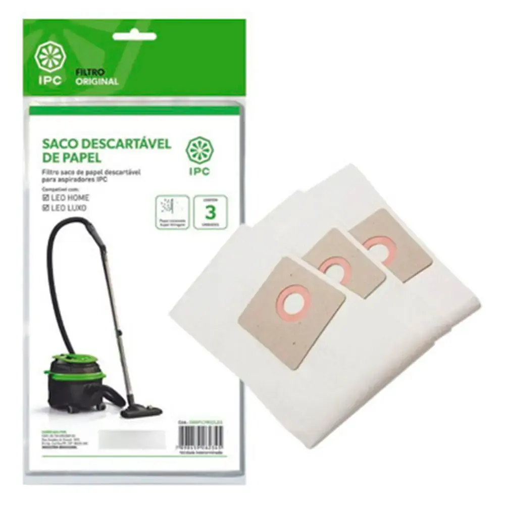 Filtro descartável sbnfiltroleo para aspirador LEO kit 3 peças IPC — fotografia de referência