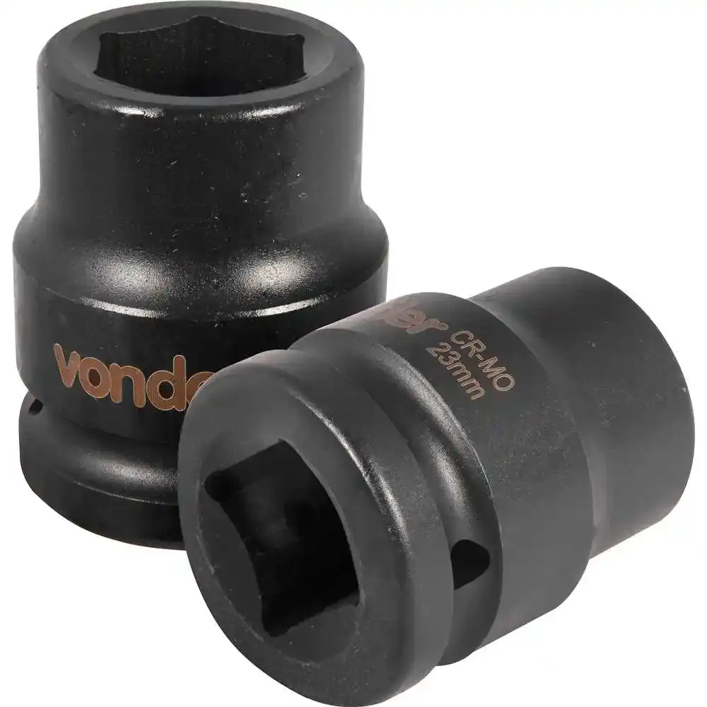 Soquete Sextavado de Impacto Encaixe 3/4 polegada 23Mm Cromado VONDER — fotografia de referência