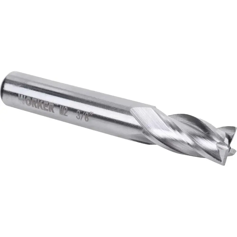 Fresa de topo reto aço rápido 3/8” haste 3/8” Worker — fotografia 8