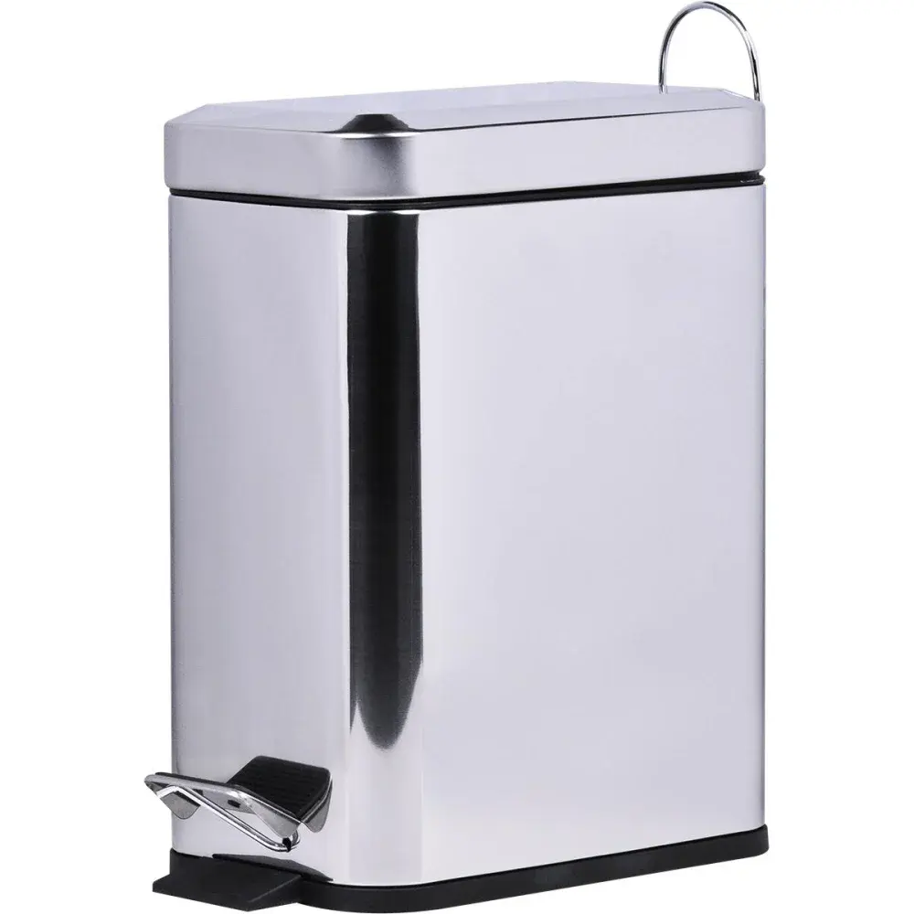 Lixeira retangular slim aço inox 5L Kala — fotografia 2