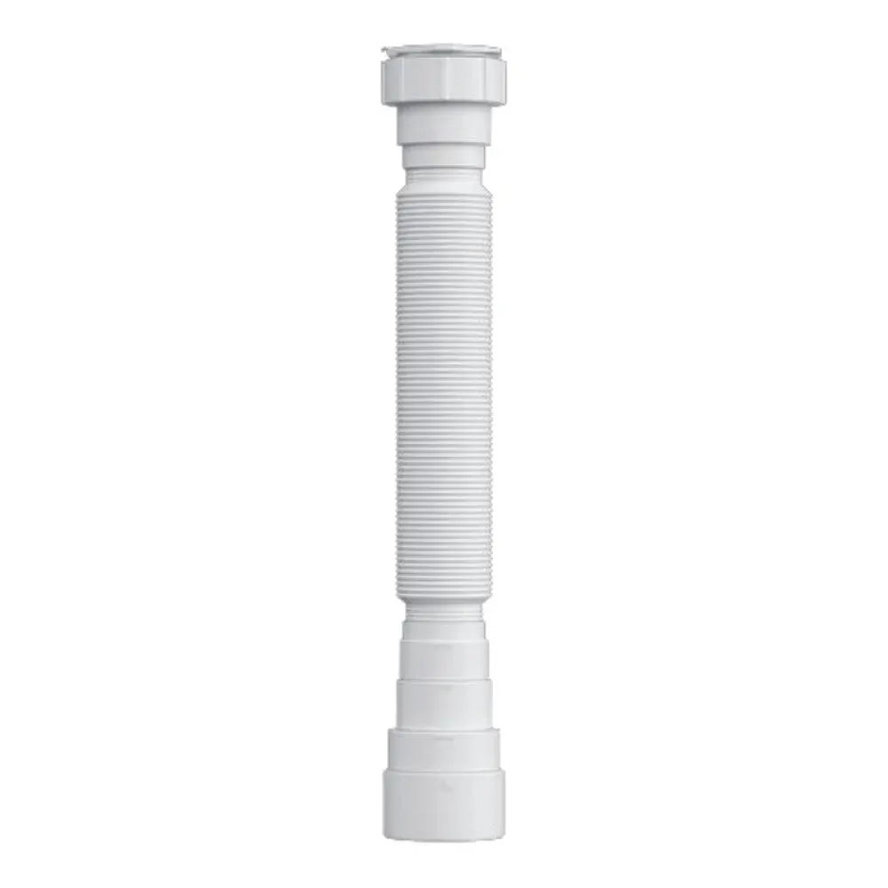 Sifão sanfonado universal de plástico branco 30CM Herc — fotografia de referência