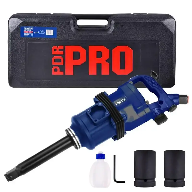 Chave de impacto pneumática 1 POL longa 220 kgfm com maleta PRO-122 Ldr2