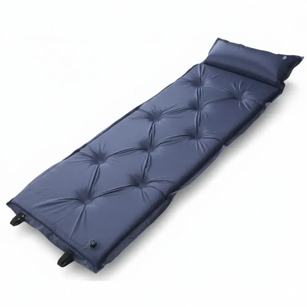 Colchonete Trekking Azul 183x57x2,5 cm Autoinflável com Travesseiro Inflável ZELT — fotografia de referência