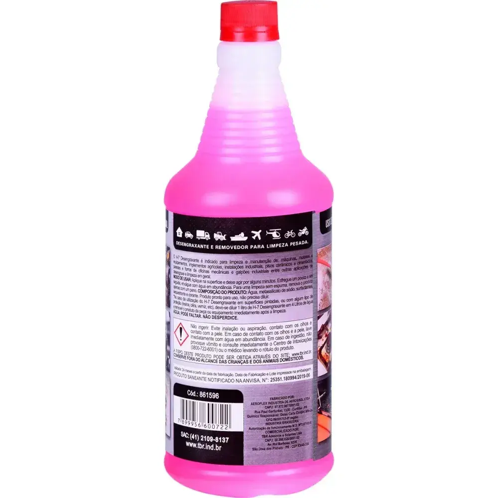 Desengraxante e removedor para limpeza pesada H7 1 litro — fotografia 6