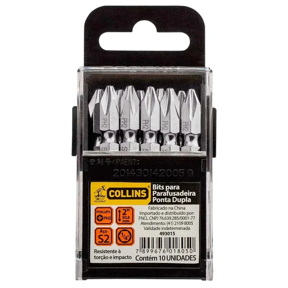 Bits ponta phillips PH2 1/4" 50,8MM Collins — fotografia 5