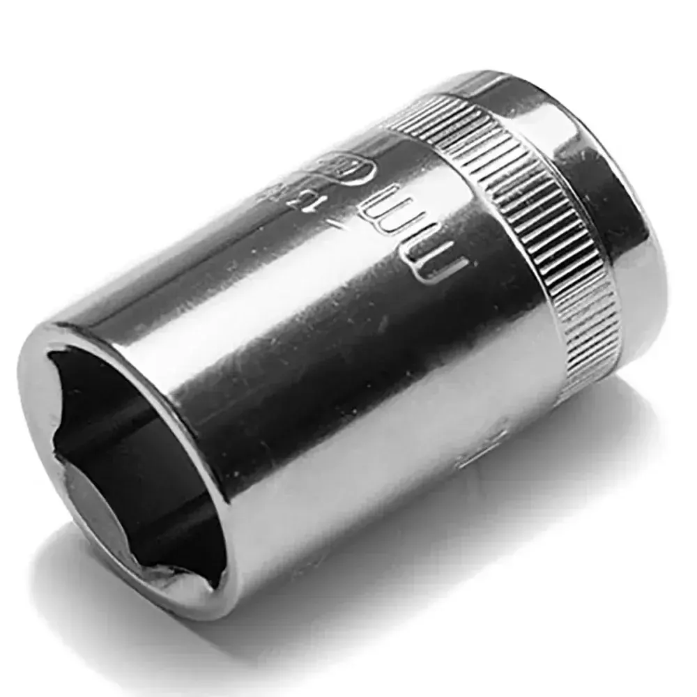 Soquete sextavado em aço cromo com encaixe 3/8" 12MM Sata — fotografia 2