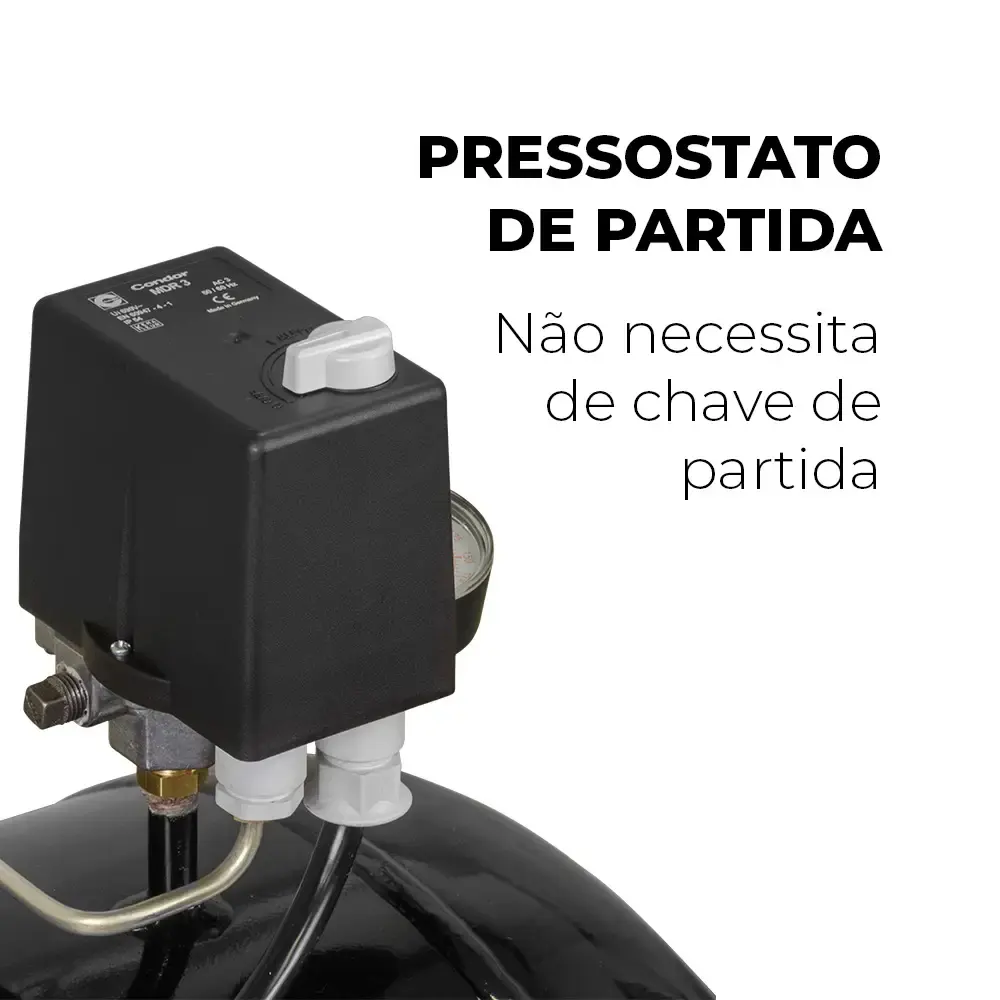 Compressor de ar 5,0 HP 20 pés 150 litros trifásico audaz mcsv 20/150 Schulz — fotografia 3